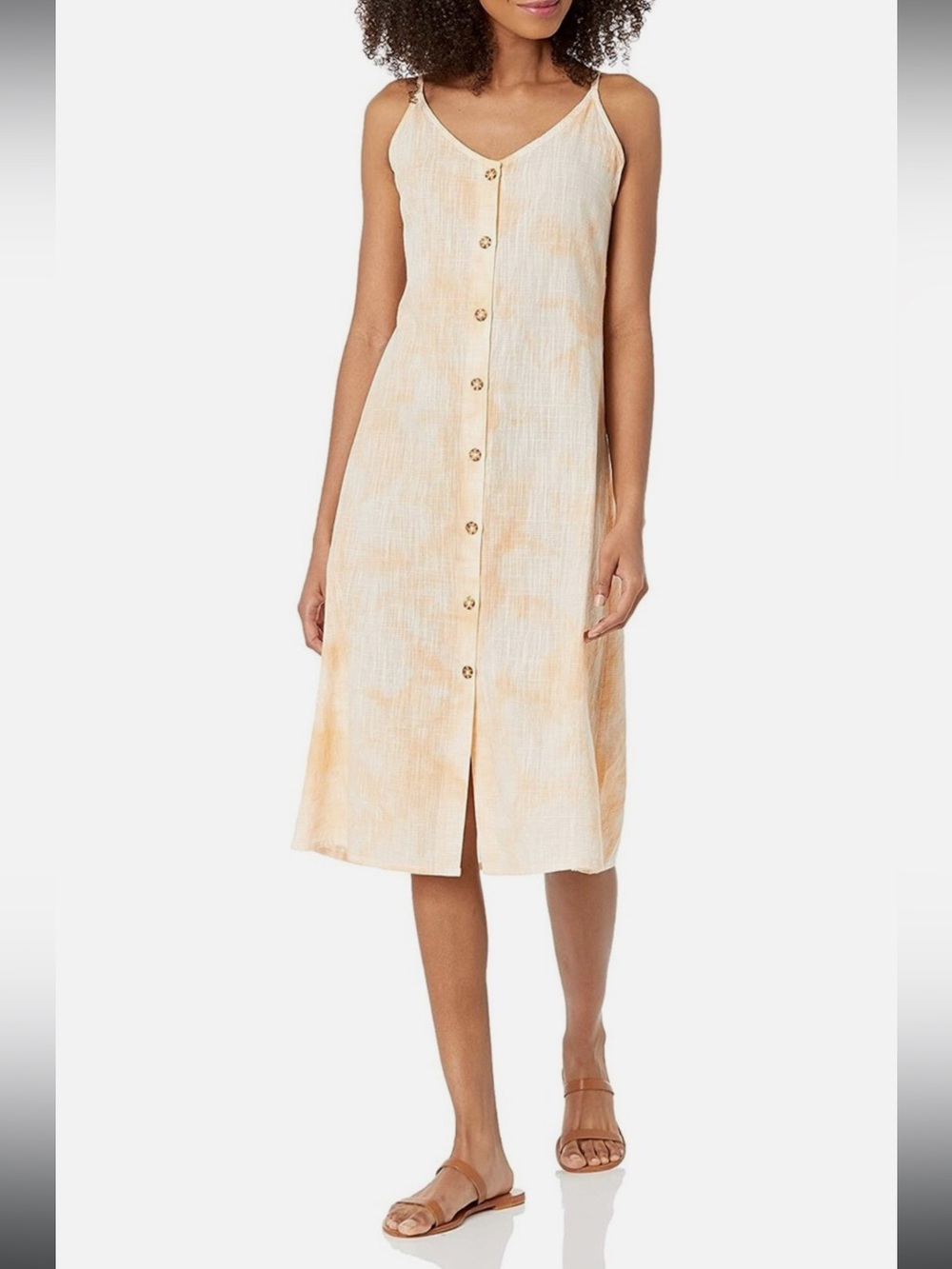 Lightweight 100% Cotton Button Up Midi Dress Roxy Wild Ties Size XL